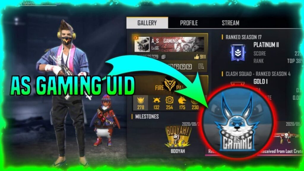 AS Gaming's Free Fire UID