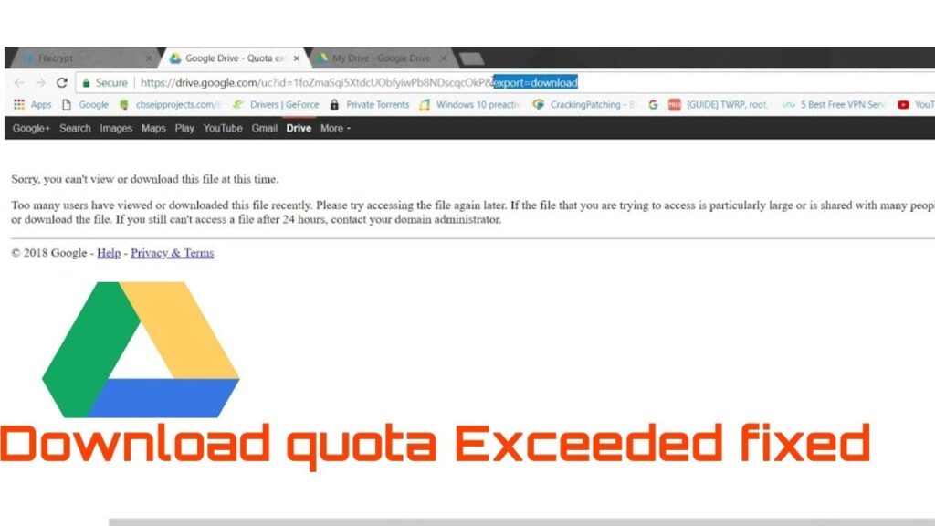 How to Fix Google Drive “Download quota is exceeded” Error