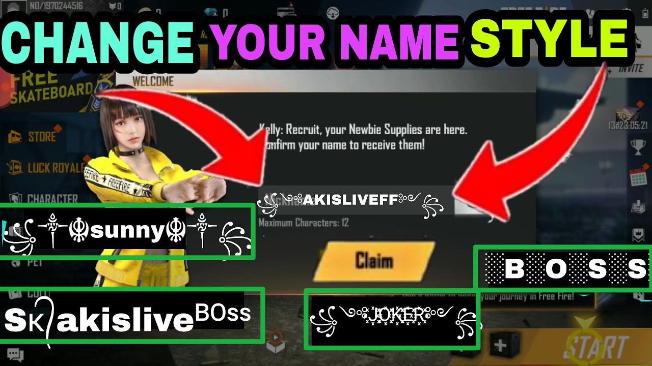 Free Fire Name Style