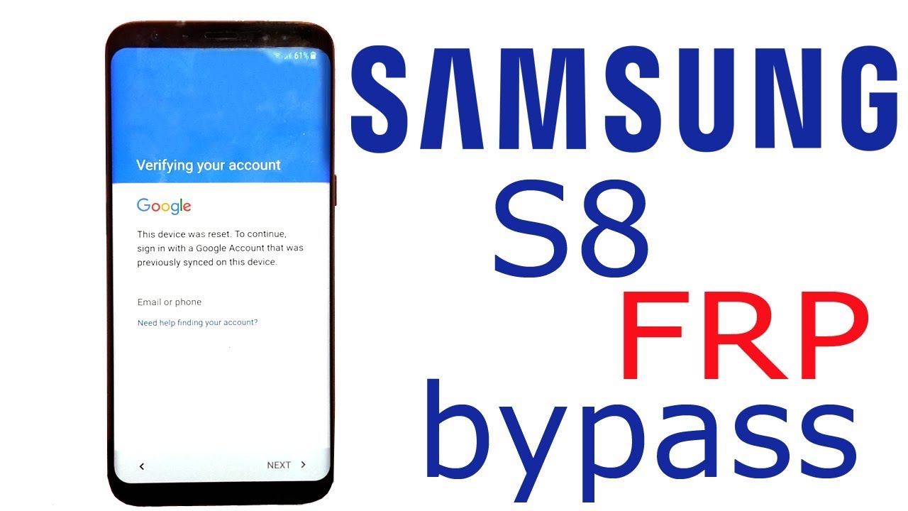 How To Bypass FRP Lock on Samsung Galaxy S8