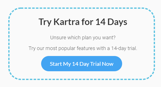 Kartra offers a 14-day trial at $1.00